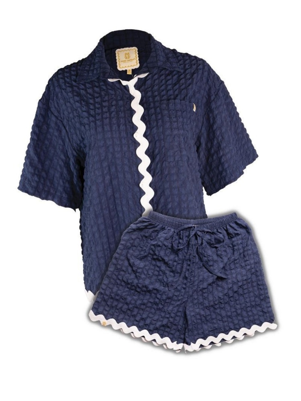 Simply Southern Collection Navy Blue Textured 2-Piece Pajama Set XXL